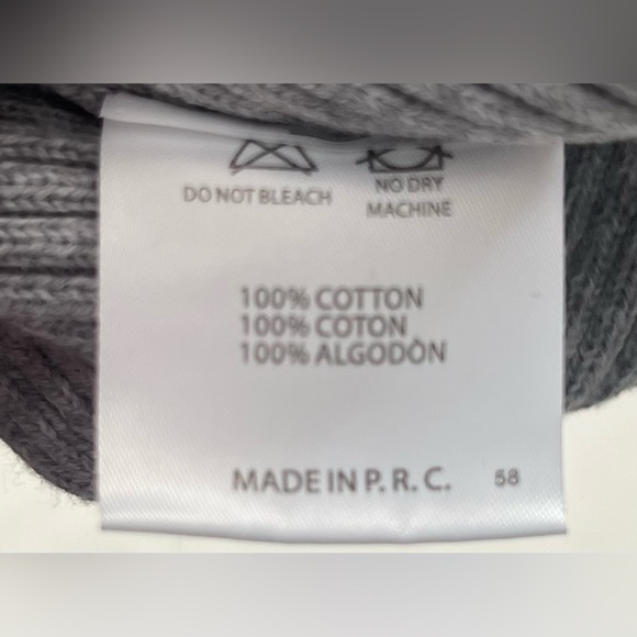 Brandy Melville Grey Ribbed Long Sleeved Button Crew Neck Sweater MH190 Delilah - Picture 6 of 6